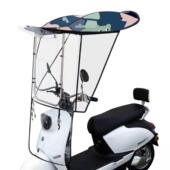 电动车不锈钢吊窗雨棚稳固7字棚加长摩托车蓬遮阳伞七字棚可印字