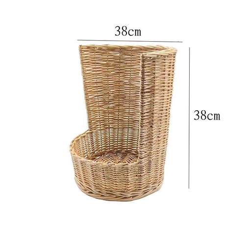 超市风幕柜生鲜水果陈列假底商超果蔬端架情景堆头编织篮柳编筐