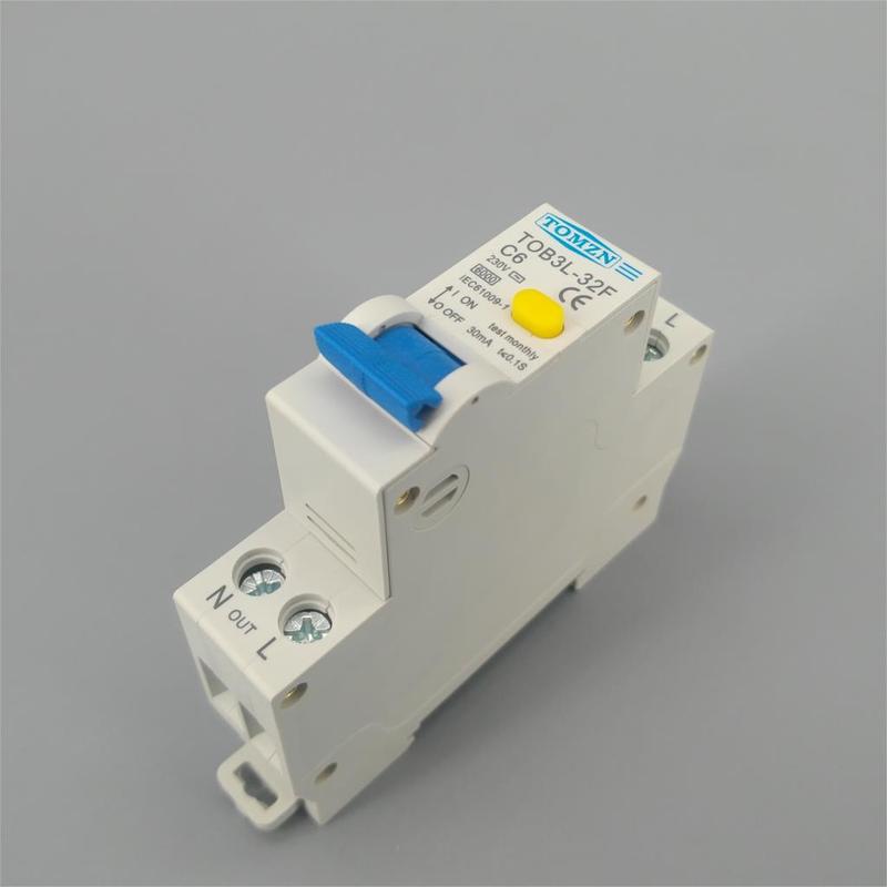 极速*18MM 230V 50/60Hz RCBO 1P+N 6KA Residual current differ