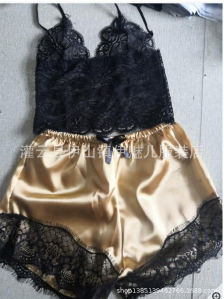 推荐Pajamas Lace Pajamas Lingerie Nightgown T1012