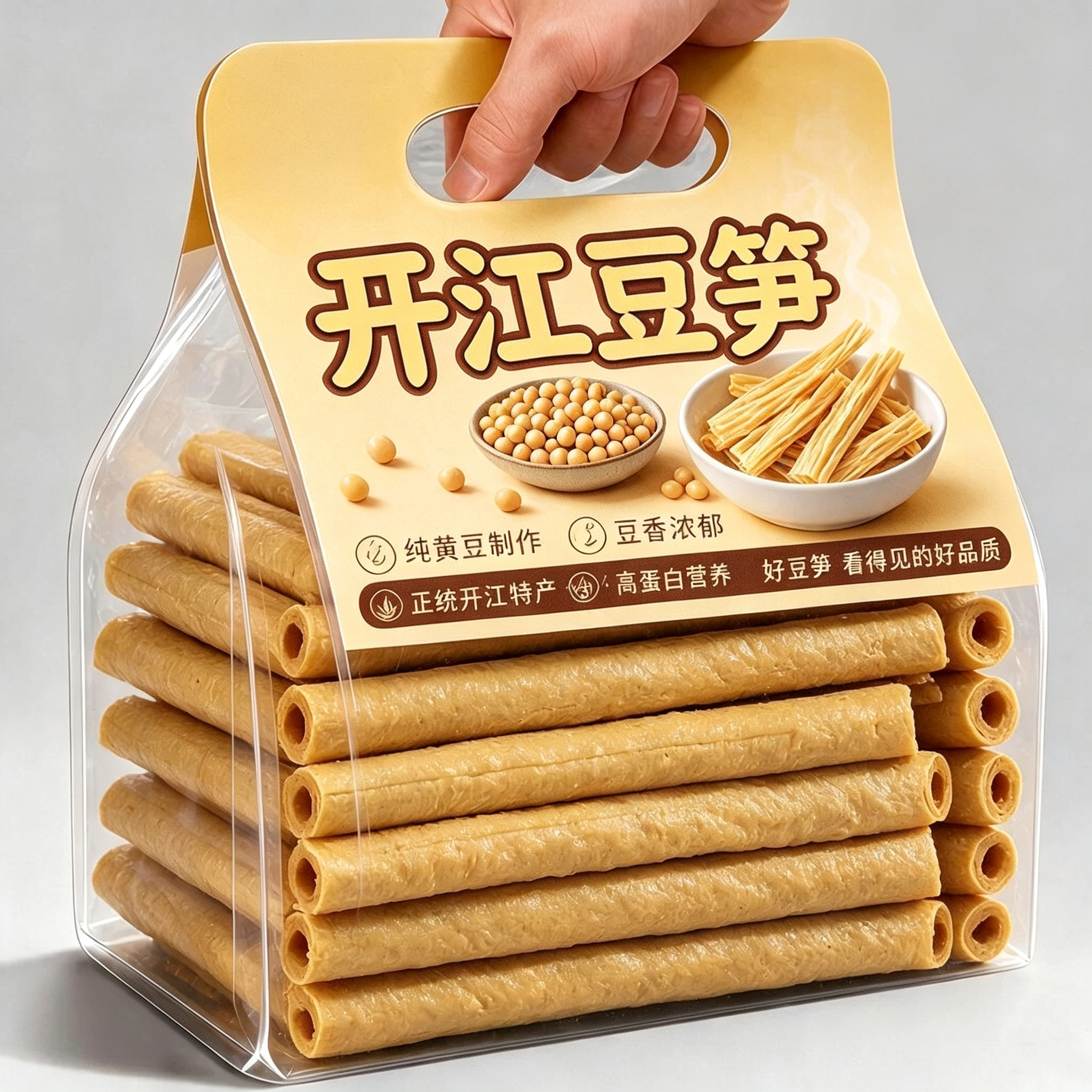 正宗开江豆笋纯手工四川传统土特产豆筋豆棒豆杆棒腐竹官方旗舰店