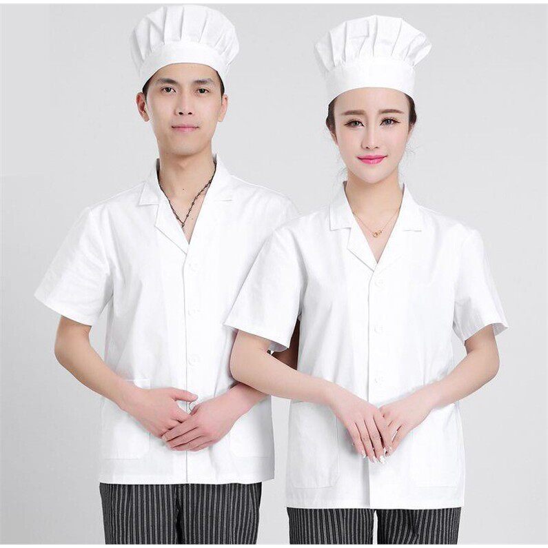 厨师服短袖男女后厨工衣