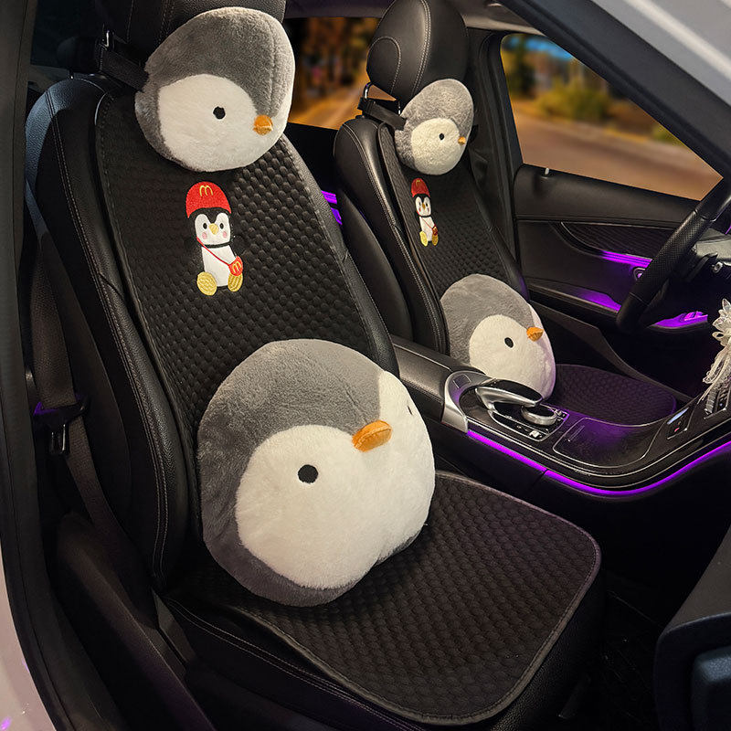 汽车坐垫座套通用四季冰冰豆豆企鹅款座椅套后排坐垫全车五座夏季,电子元器件市场,电线扎带/束线带,淘宝优惠券,粉丝福利购,淘宝优惠卷