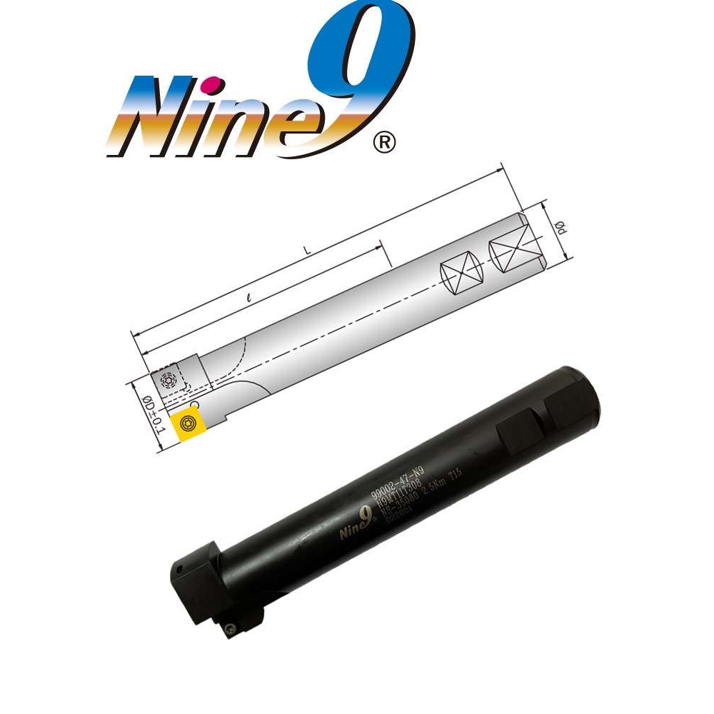 Nine9耐久4刃口双刃粗搪刀杆99002-080MC25-80-N9刀片N9MT06T203H