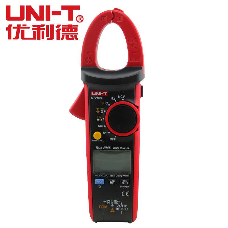 UNI-T/优利德 UT216C钳型表 600A自动量程真有效值万用表UT-216C