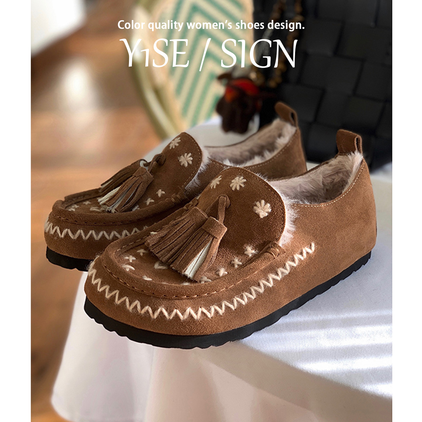 牛皮版~复古内增高勃肯鞋女冬