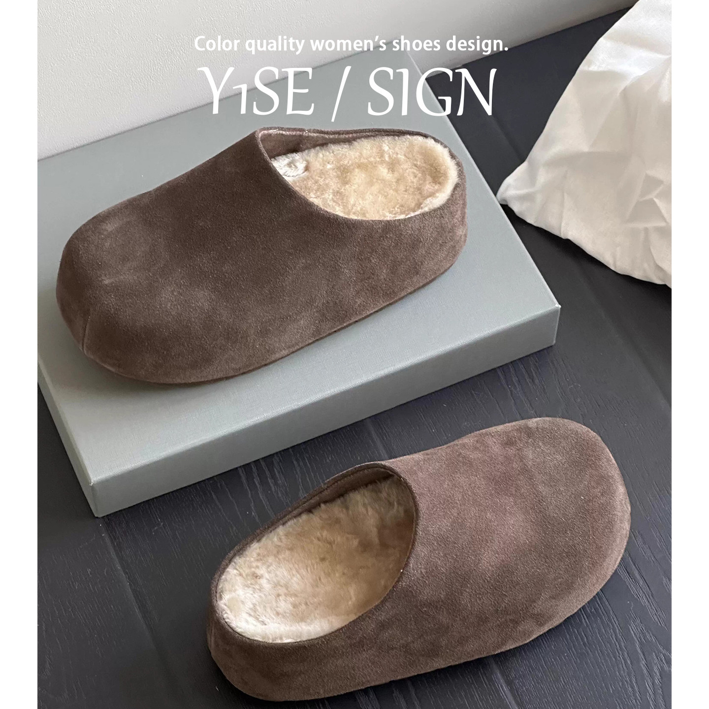 磨砂牛皮内增高加绒勃肯鞋女冬外穿2025新款厚底小土豆鞋保暖棉鞋