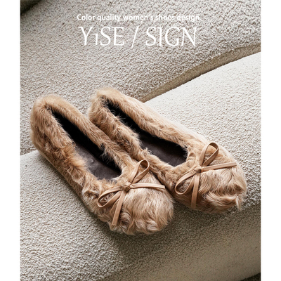 棕色蝴蝶结玛丽珍单鞋女冬