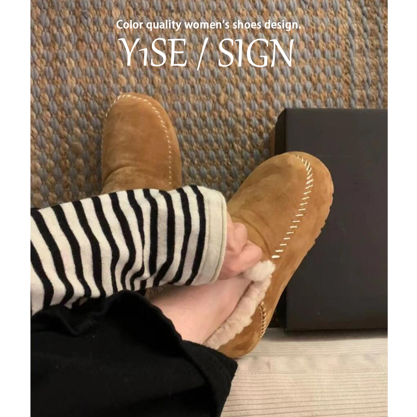 复古棕色加绒保暖豆豆棉鞋女冬2025年新款一脚蹬大头丑萌厚底单鞋,女鞋,深口单鞋,淘宝优惠券,粉丝福利购,淘宝优惠卷