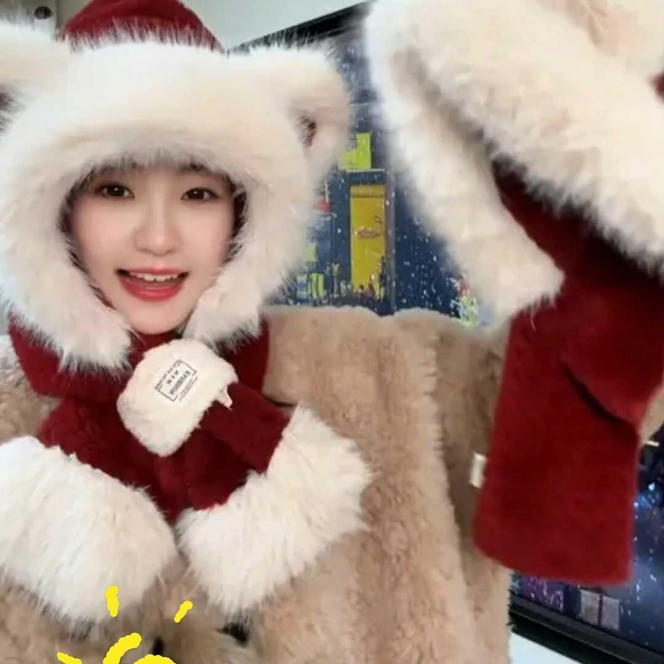 女孩帽子围巾一体秋冬季毛绒绒加厚围脖女可爱毛绒帽骑车保暖护耳,服饰配件/皮带/帽子/围巾,帽子,淘宝优惠券,粉丝福利购,淘宝优惠卷