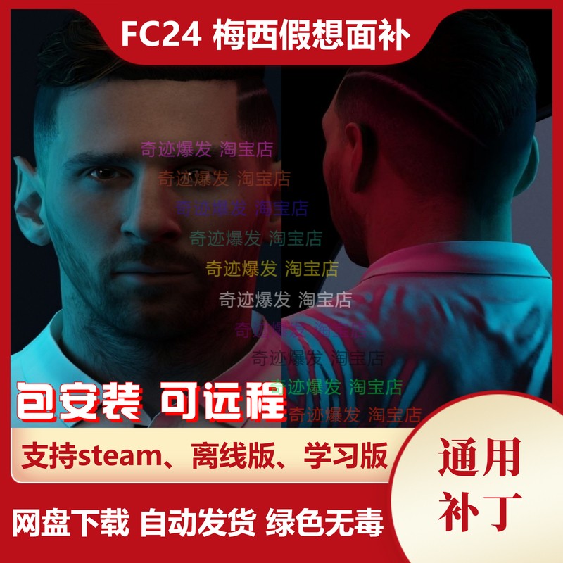 FC24 梅西假想面补 利昂内尔·梅西真实脸部补丁 不含游戏