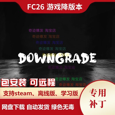 FC26 游戏降版本 游戏升级补丁失效闪退退版本离线用 不含游戏
