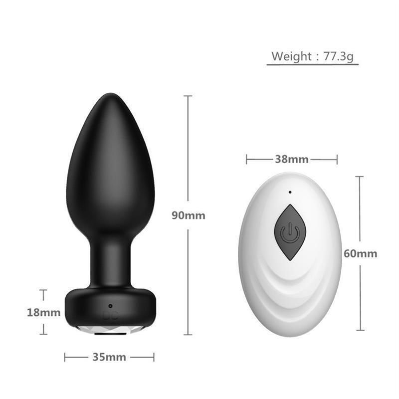 Remote controlled vestibular anal plug set prostate massager