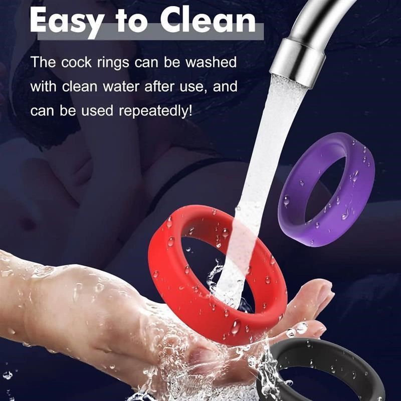 3pcs/set Penis Ring Delay Ejaculation Silicone Reusable Seme