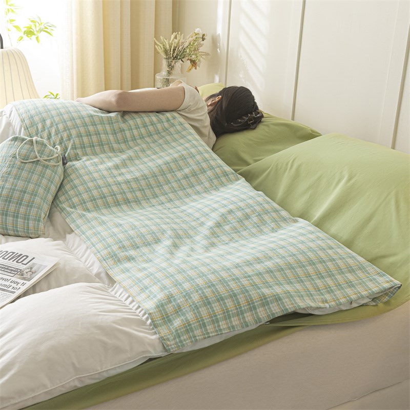 全棉旅游隔脏睡袋双人旅行床单被套便携式酒店出差四件套神器