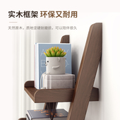 实木书架落地客厅小型收纳置物架卧室简易架子梯形靠墙多层书柜