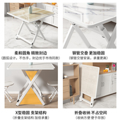 折叠桌餐桌家用简易吃饭桌户外便携摆摊折叠桌椅租房新款 包边方桌