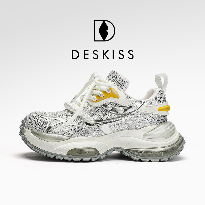 DESKISS女鞋2025秋季新款老爹鞋女款小众不撞款复古做旧运动鞋女