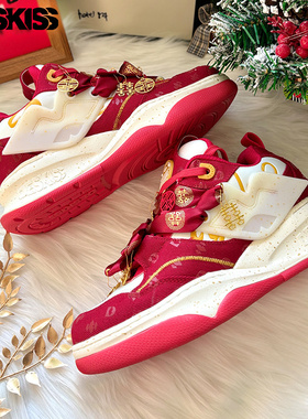DESKISS女鞋2026春季新款红色婚鞋秀禾婚纱新娘板鞋情侣运动男鞋