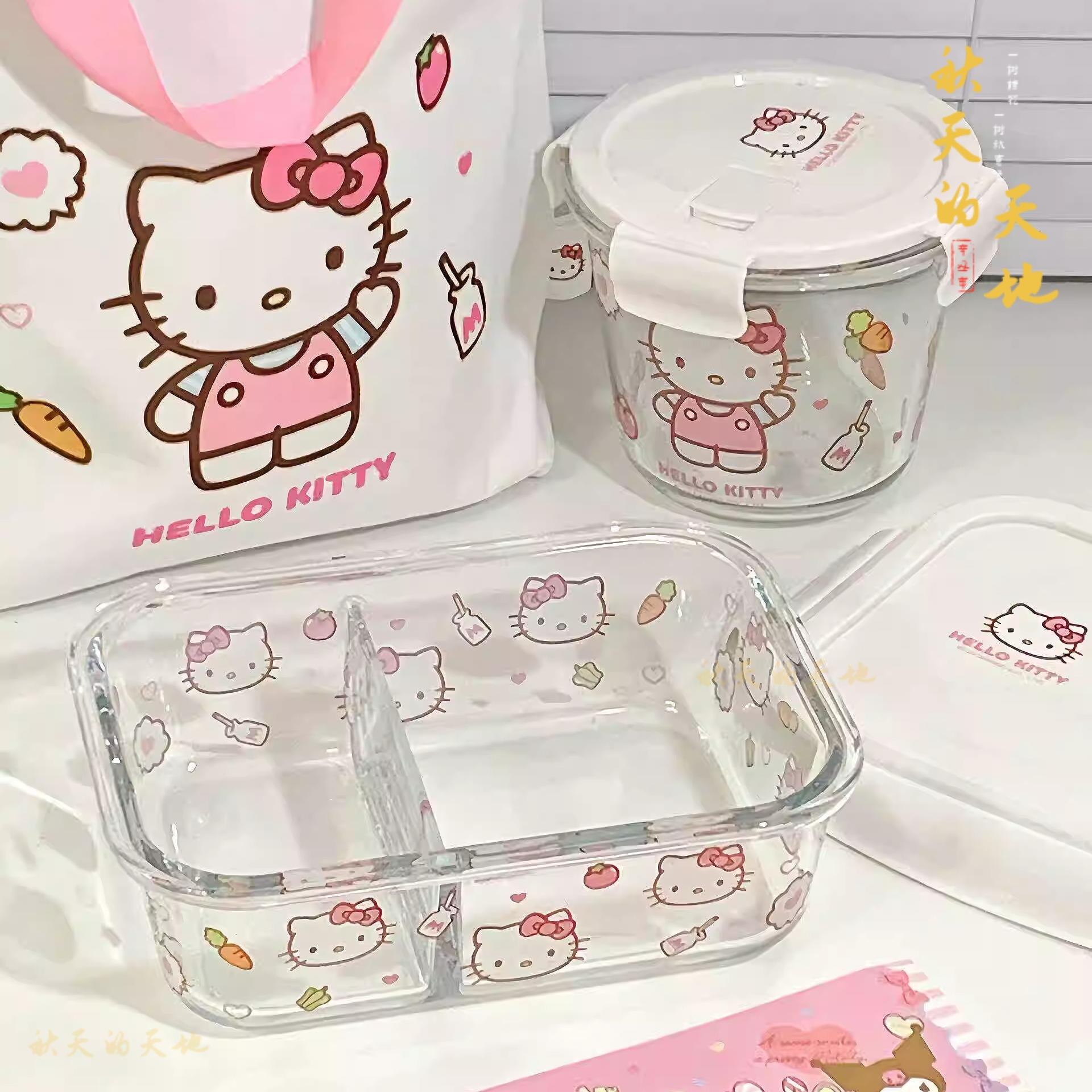 hellokitty保鮮碗帶蓋密封可微波
