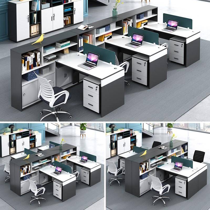 办公桌4/6人工位屏风位隔断办公桌椅组合职员电脑桌财务桌职工桌