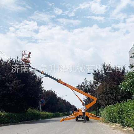 直臂式伸缩臂升降机高空作业登高车60度旋转升高升降机