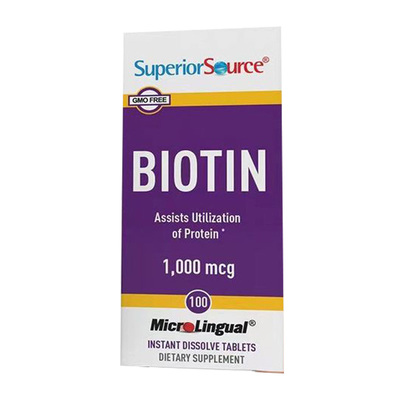 保税仓美国Superior Source生物素1000mcg100粒维生素B7生发防脱