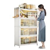 厨置架地多层物带落门防尘收纳柜放房锅具电033器零食餐边置物储