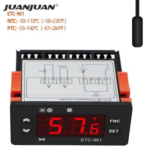 ETC-961制冷化霜报警校准单传感线冷库冷柜控温仪表智能温控器