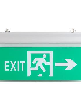 疏散指示吊牌悬挂式安全出口标志灯英文EXIT亚克力应急指示灯