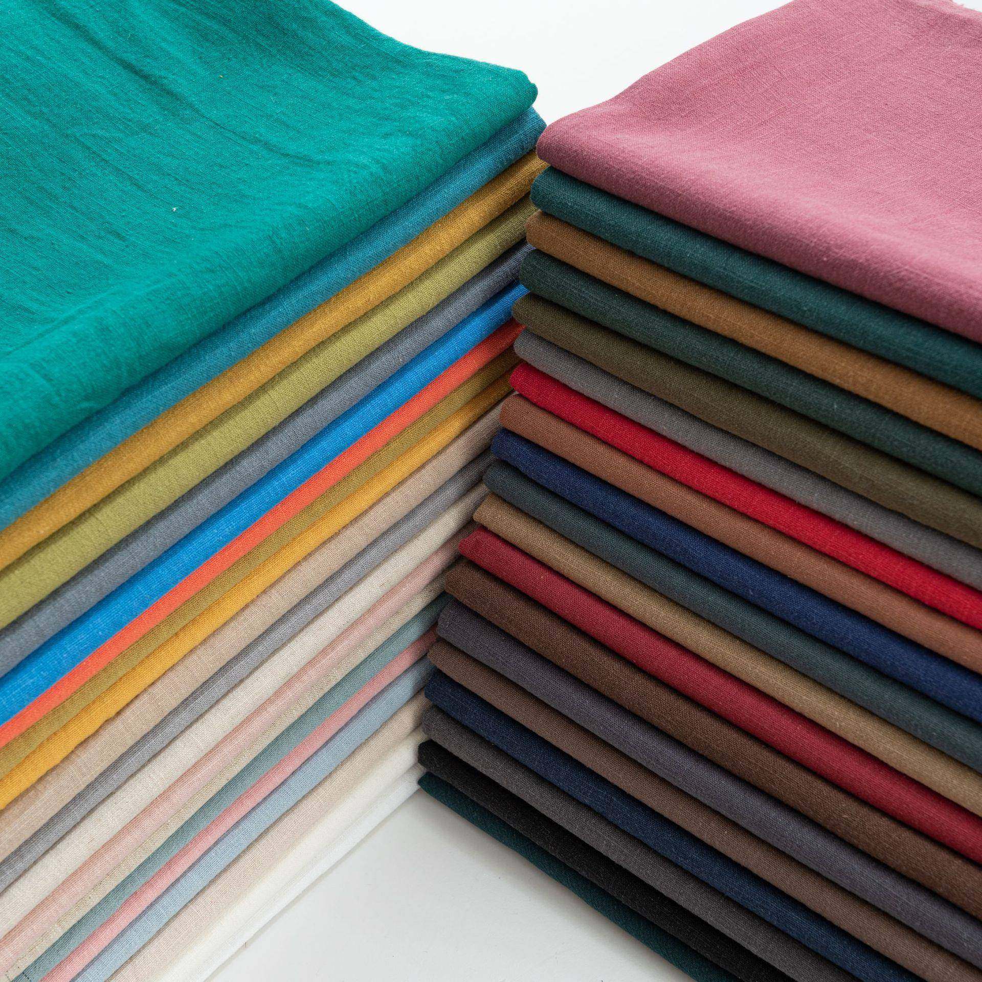 洗苎麻棉服装面砂料多色麻裙TLY子休闲面料桌布靠垫餐垫布染色棉,纺织面料/辅料/配套,棉麻面料,淘宝优惠券,粉丝福利购,淘宝优惠卷