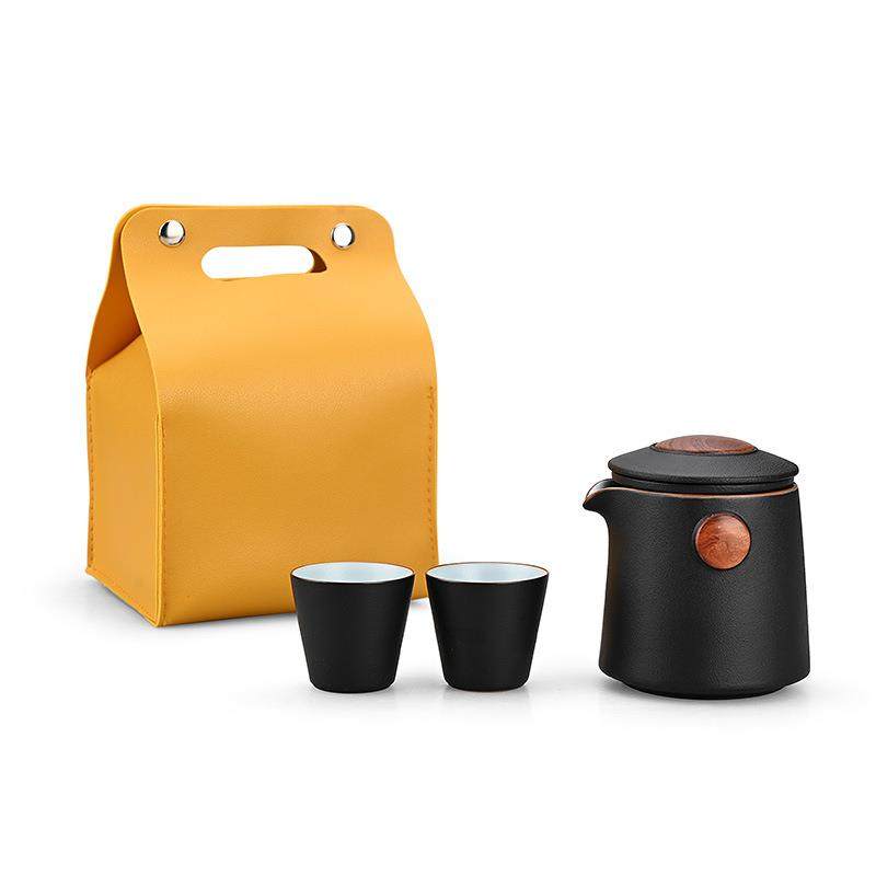 悦客快客杯旅行茶具套装一壶二杯便携式车载户外旅行商务礼品