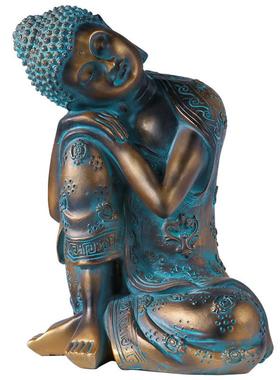 东南亚泰式睡佛树脂工艺品摆件禅意茶馆养生馆餐厅桌面装饰品