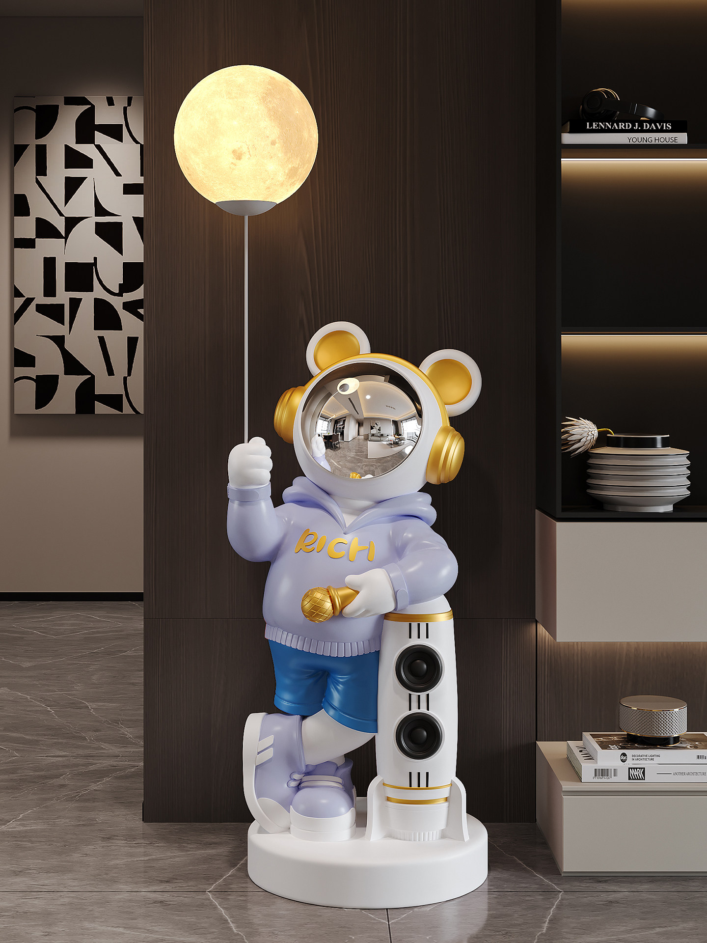 太空人宇航员蓝牙音响落地大摆件大型落地客厅电视柜旁高级装饰品