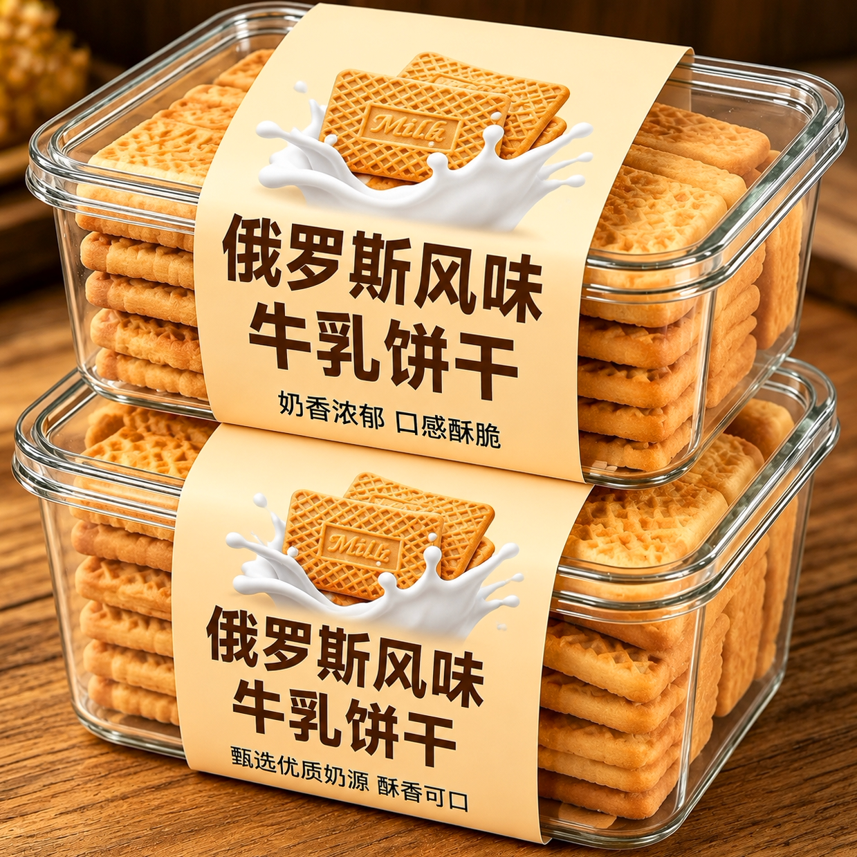 俄罗斯原装进口特浓牛奶饼干官方旗舰店高钙老式特仑酥苏早餐零食