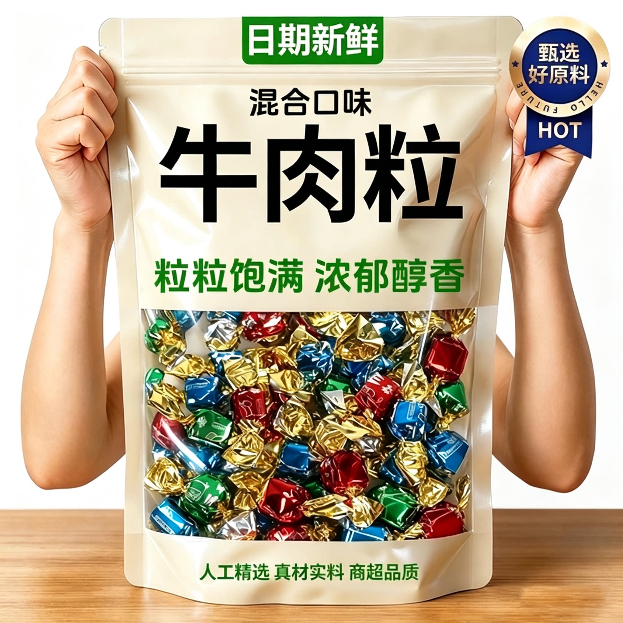 精品牛肉粒正品官方旗舰店正宗无添加解馋即食休闲小零食高蛋白质