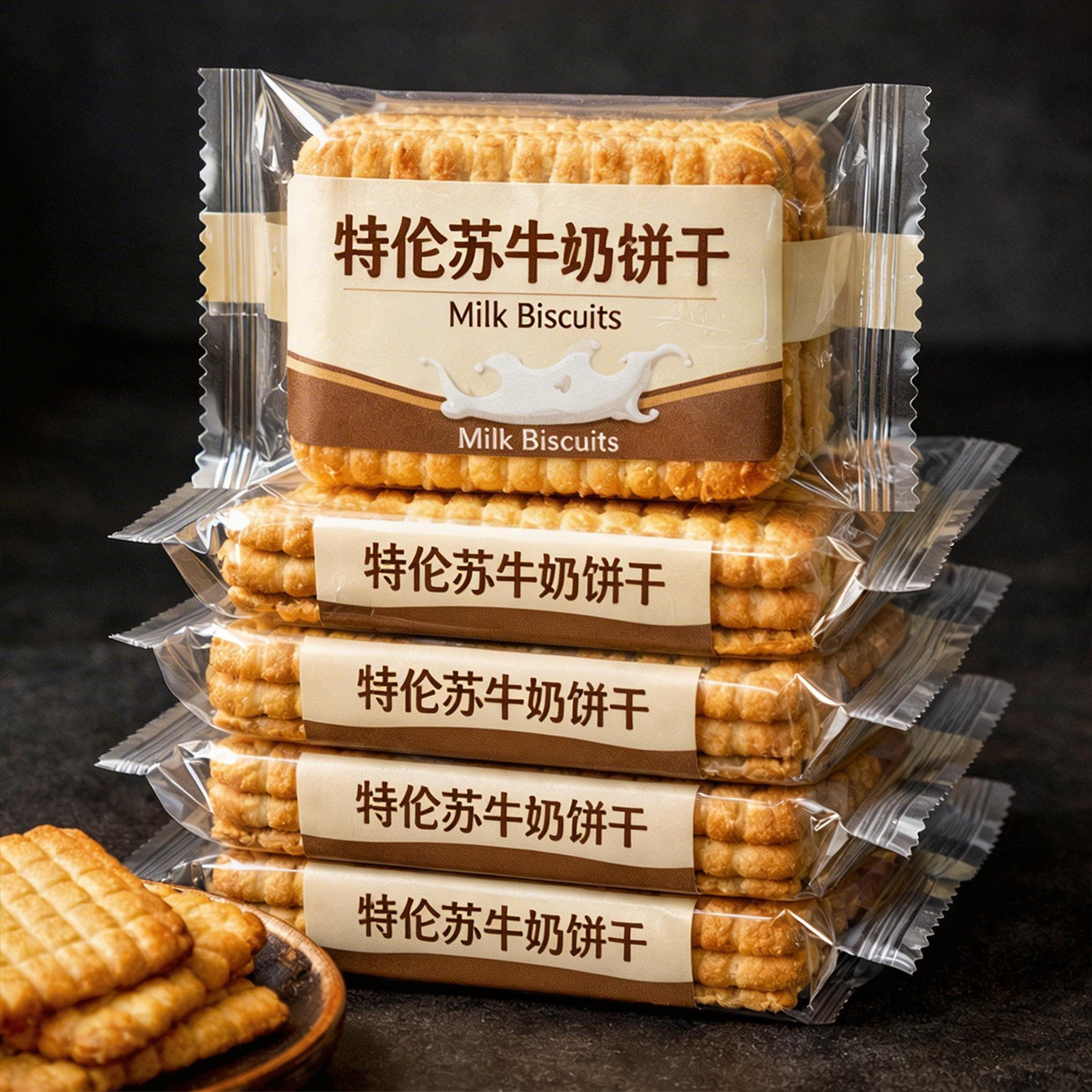 俄罗斯饼干原装进口官方旗舰店牛乳饼干特浓特仑酥曲奇休闲零食