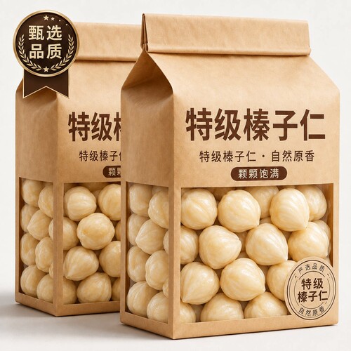 榛子仁烘焙新鲜榛子仁官方旗舰店正品大颗粒东北榛子仁原味无添加