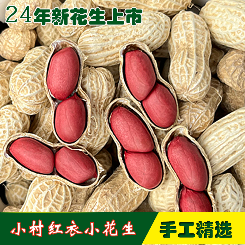 湖北恩施小村带壳红米花生红衣红皮花生生花生特产3斤包邮