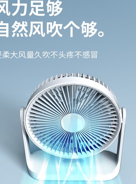 edon爱登悬浮空气循环扇桌面电风扇办公室充电免打孔壁挂厨房扇