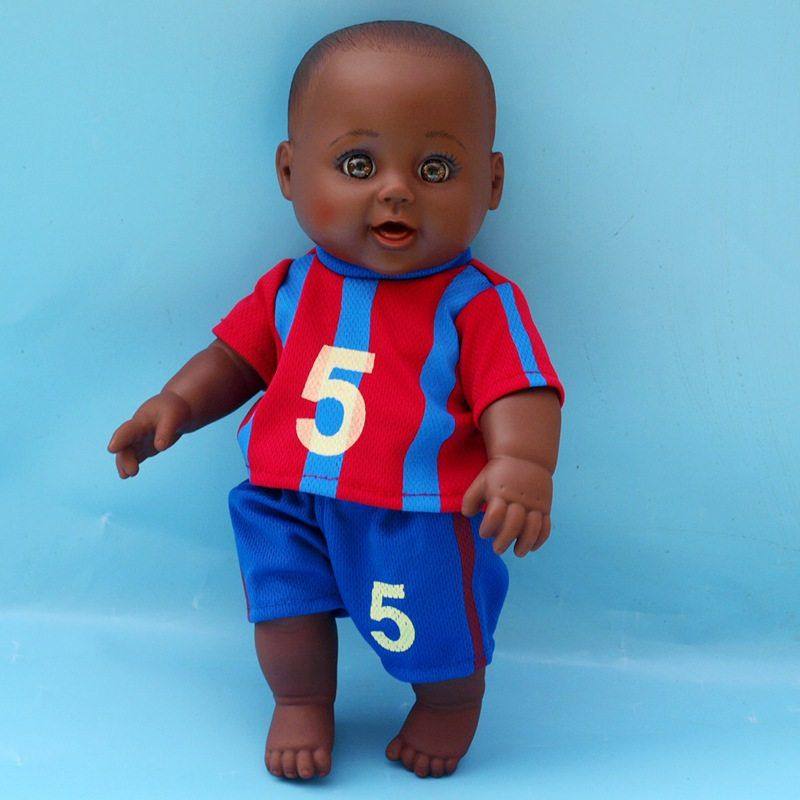 30厘米非洲娃娃黑肤洋娃娃玩具足球公仔儿童玩具,玩具/童车/益智/积木/模型,娃娃/配件/着替,淘宝优惠券,粉丝福利购,淘宝优惠卷