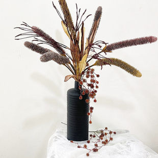 支仿真水蜡烛芦仿干花香蒲草蒲棒仿真芦苇插花配材狗尾草盆景花