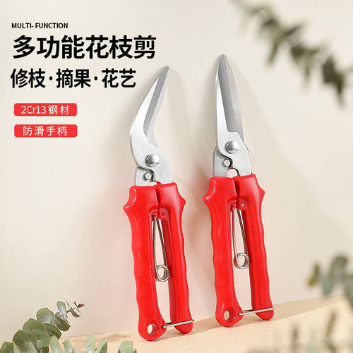 园艺修枝剪花卉鲜花剪细枝摘果剪多功能省力弯头园艺专用剪刀