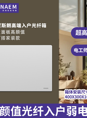 蒙斯朗高颜值弱电箱家用纯平信息箱高颜值多媒体箱光纤入户箱暗装