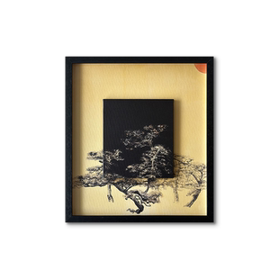 【旭日苍松】东方美学艺术收藏新中式轻中古客厅书房玄关实木挂画