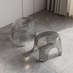 速发用料凳子家塑加厚透备凳子商用圆凳胶凳板凳可叠放简易餐厅明