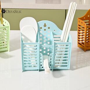 速发简约筷免筒厨房壁挂式筷功能筷子收纳筷子盒沥水子打孔多子笼