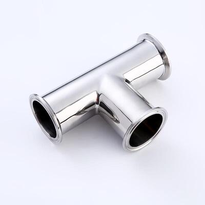 不锈钢SUS304316L材质食品卫生级快装三通卡箍式同径三通异径