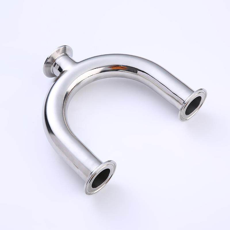 不锈钢SUS304316L材质食品卫生级快装U型三通卡箍U型三通内外抛光