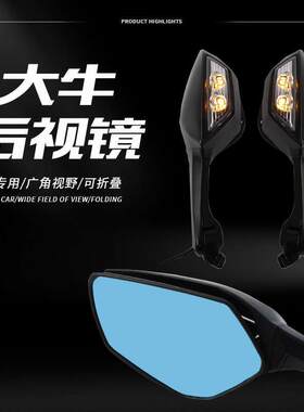 赛600/550改装大牛后视镜反光镜赛921 赛800 赛600RS 赛450带灯镜